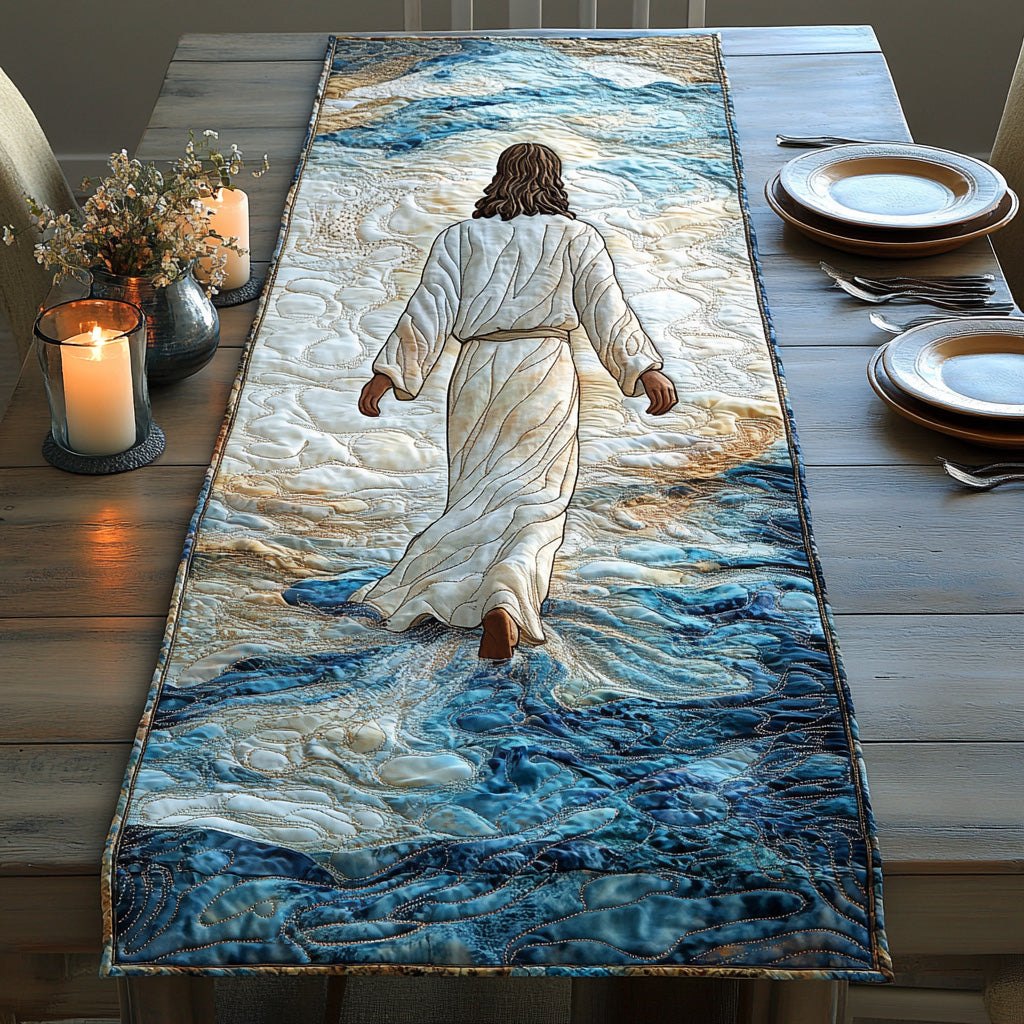 He Walks with Us Table Runner