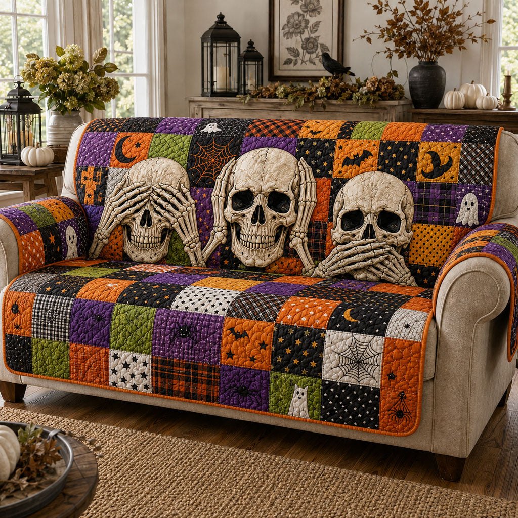Hear No Horror Sofa Cover