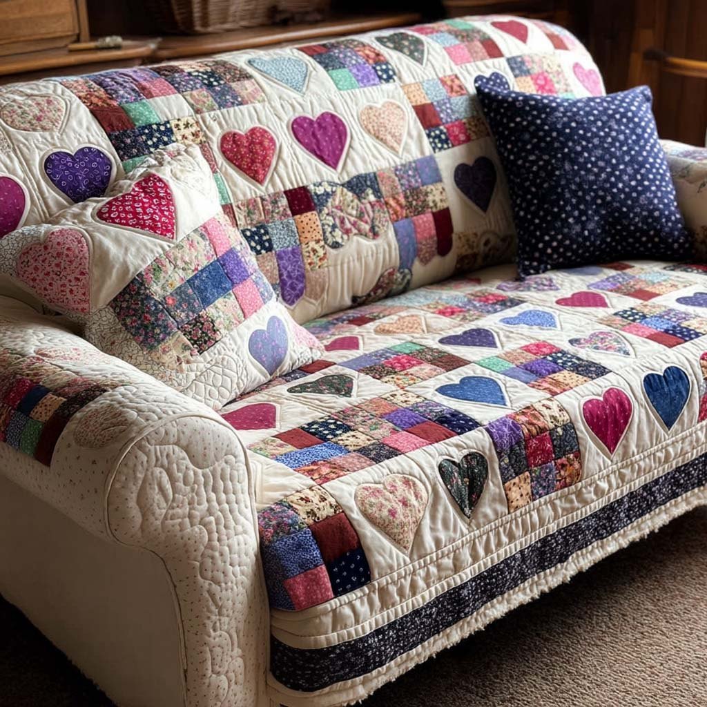 Heart Bliss Sofa Cover