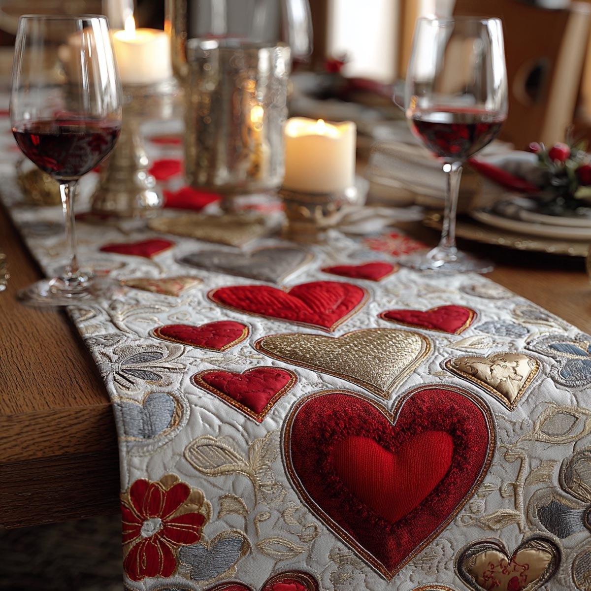 Heart Melody Table Runner
