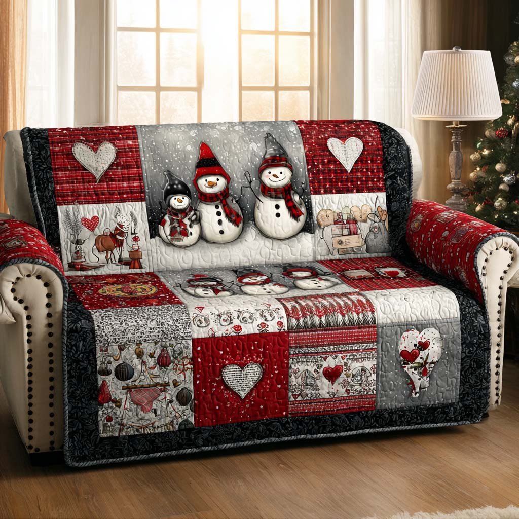 Heart Patch Frosty Trio Sofa Cover