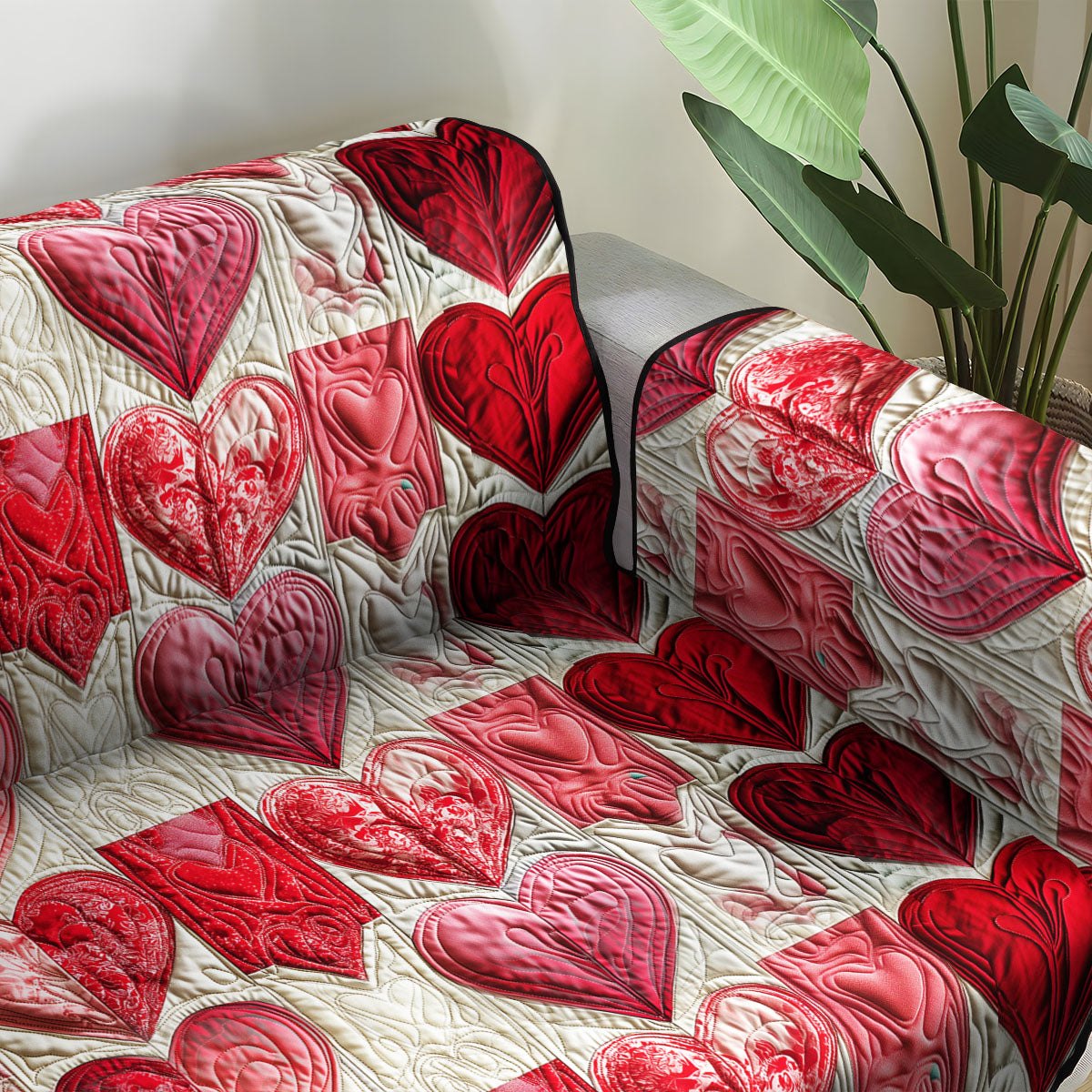 Heartbeat Elegance Sofa Cover