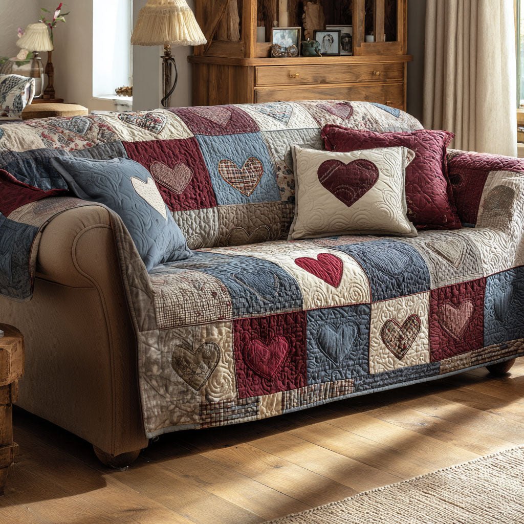 Hearthside Hearts Sofa Cover