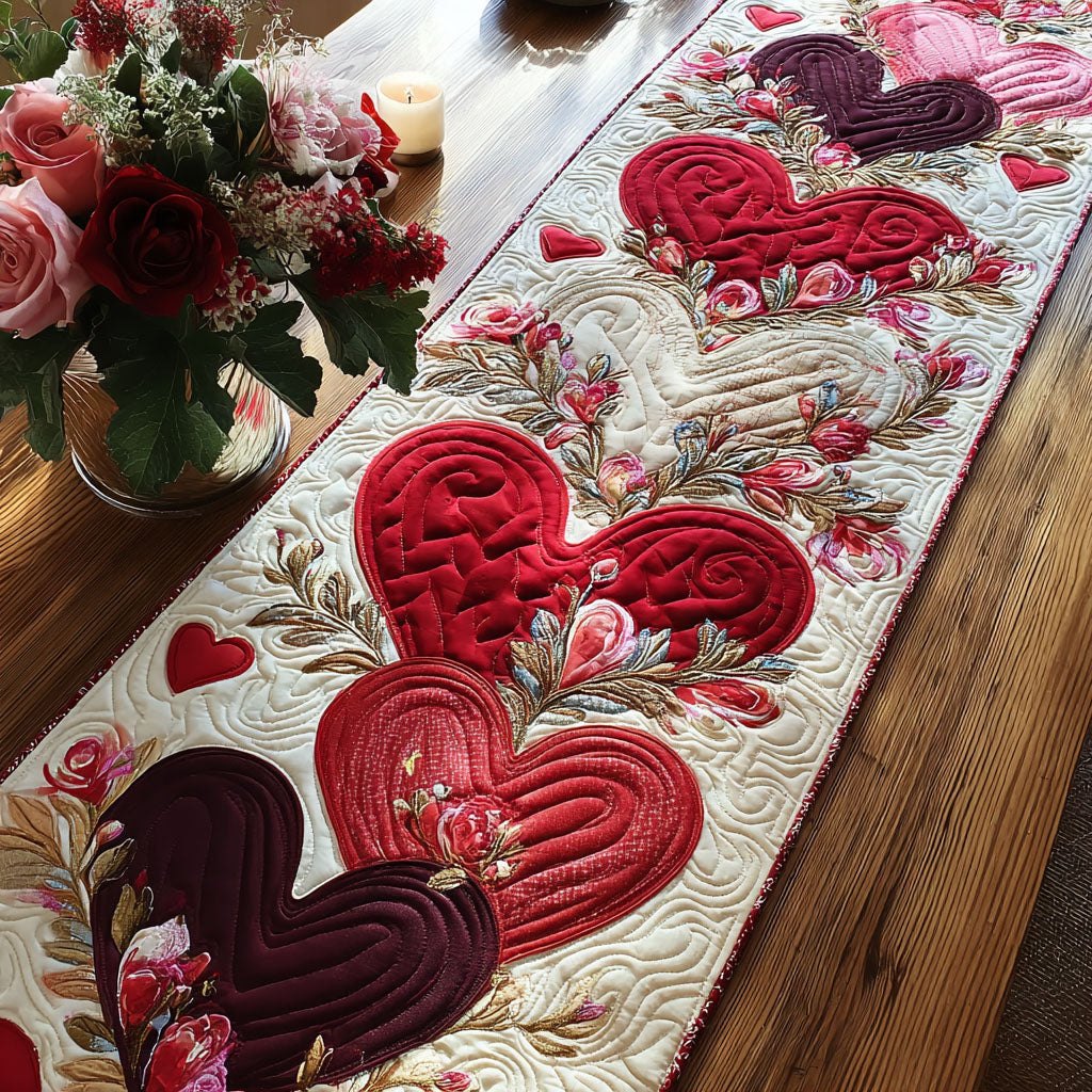 Hearts in Bloom Table Runner