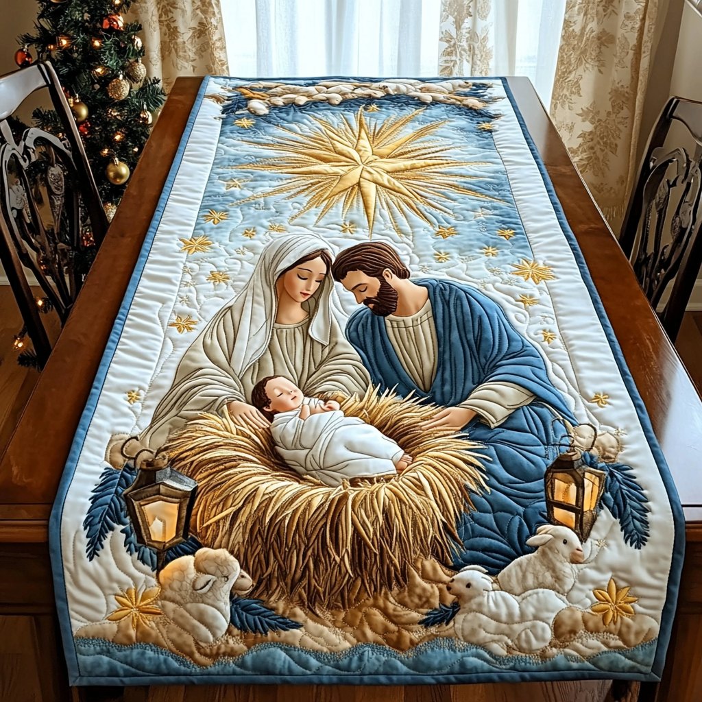 Heavenly Nativity Light Table Runner