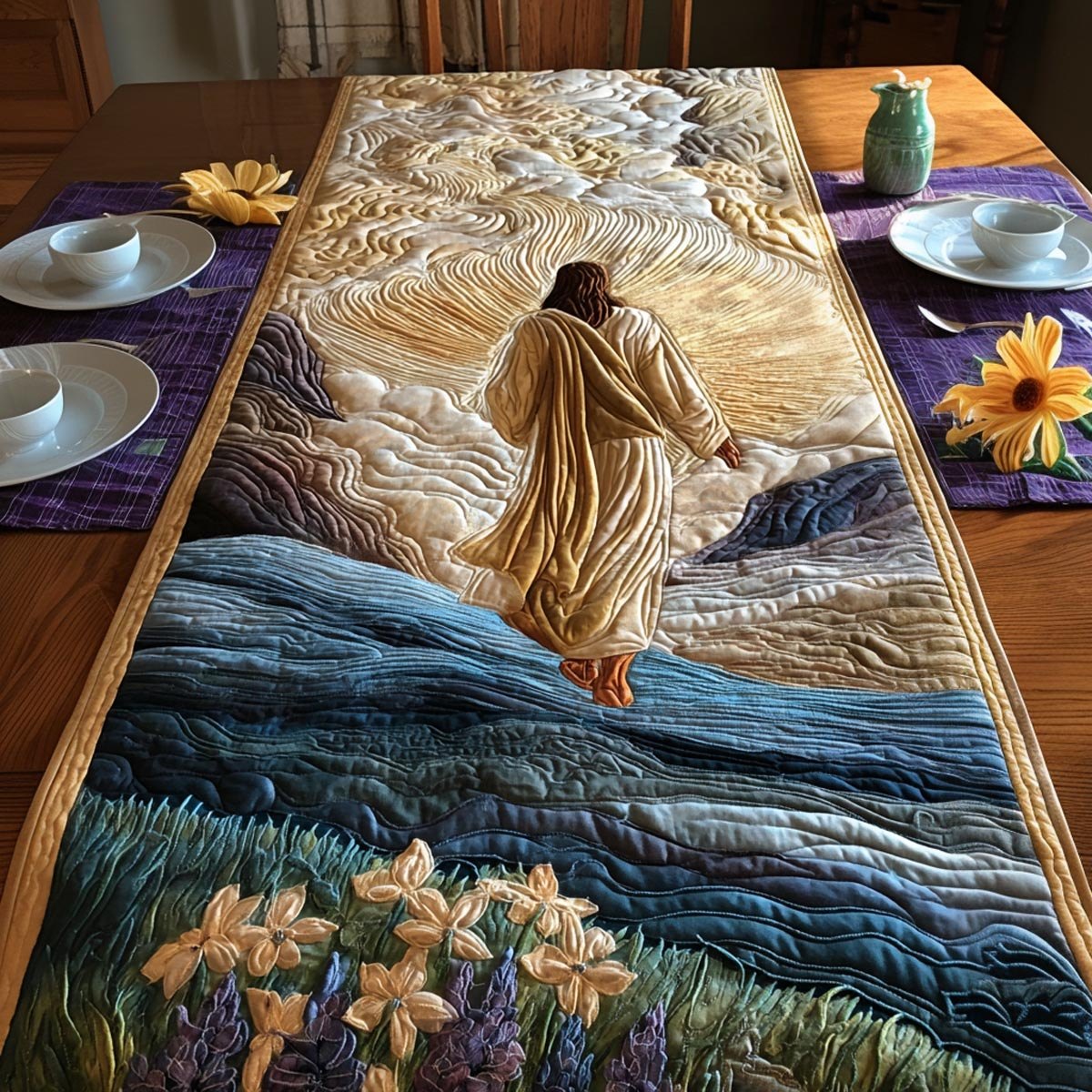 Jesus Walking on the Water Table Runner