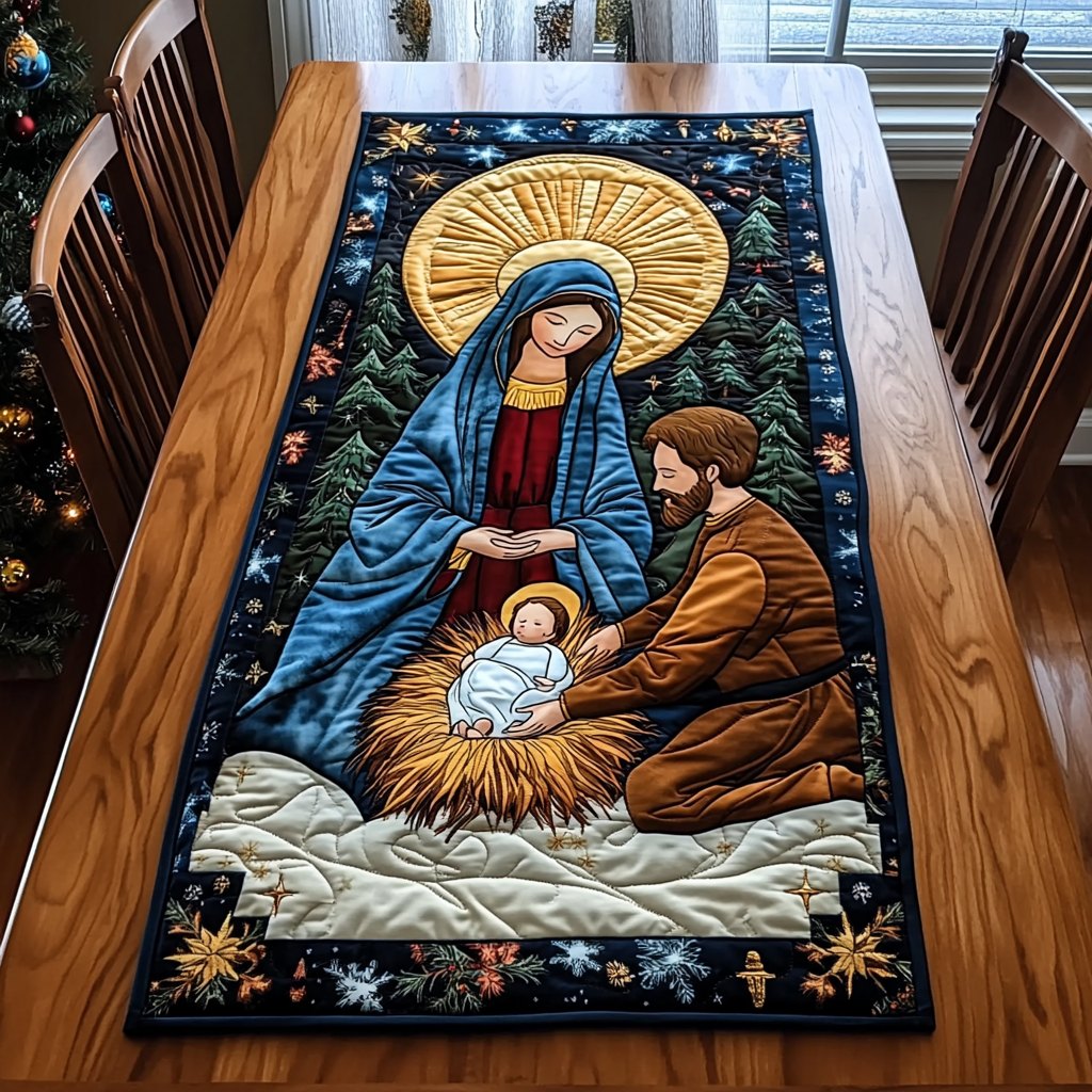 Heavenly Peaceful Night Table Runner