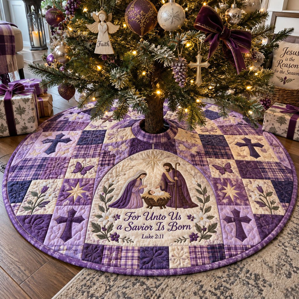 Heavenly Violet Christmas Tree Skirt