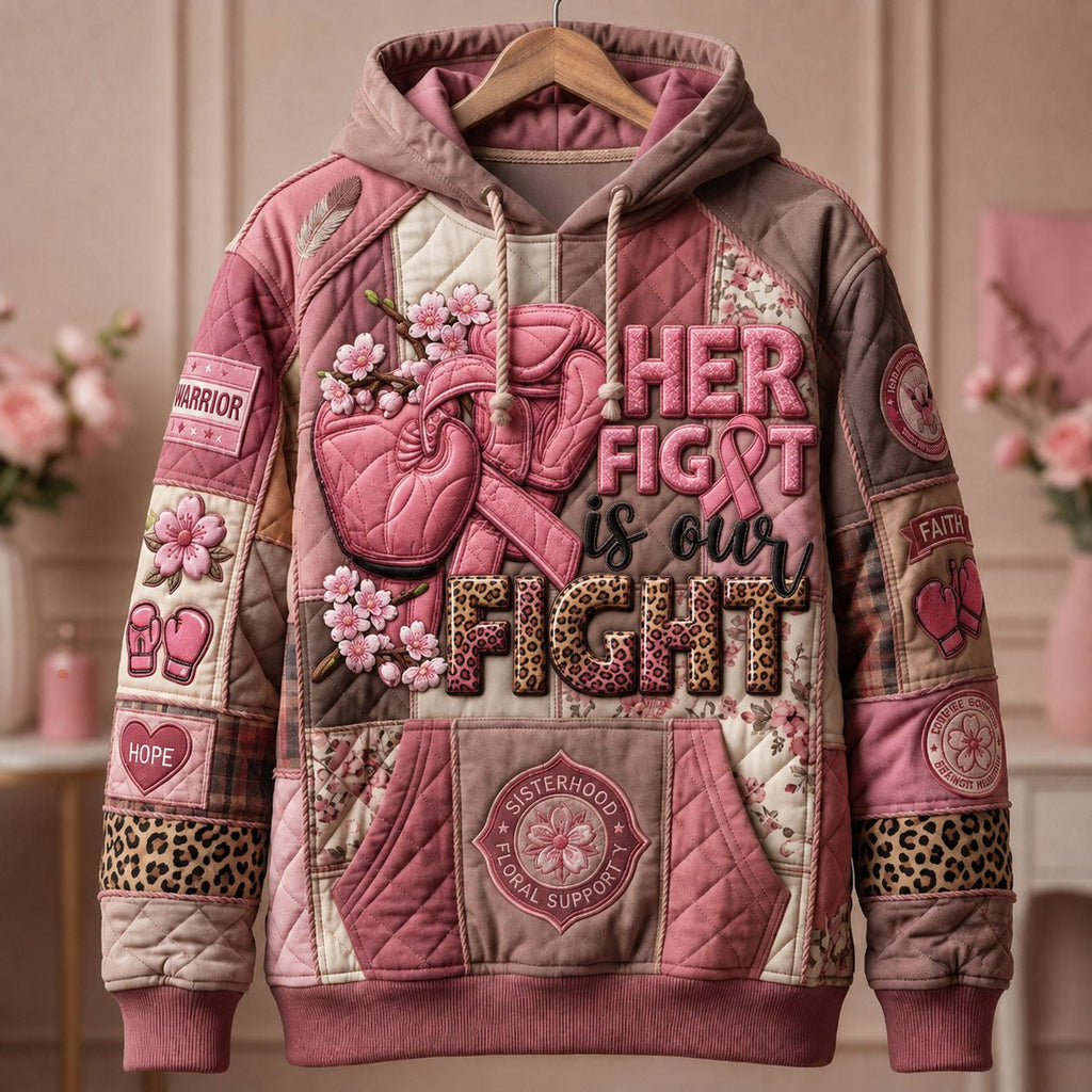 Her Fight Boxing Gloves hoodie, all-over print