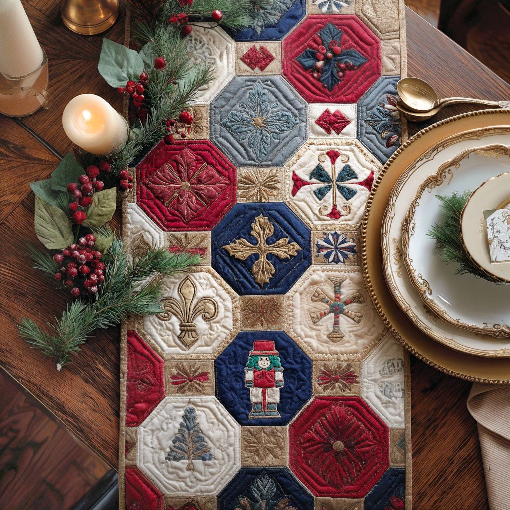 Hexagon Holiday Charm Table Runner