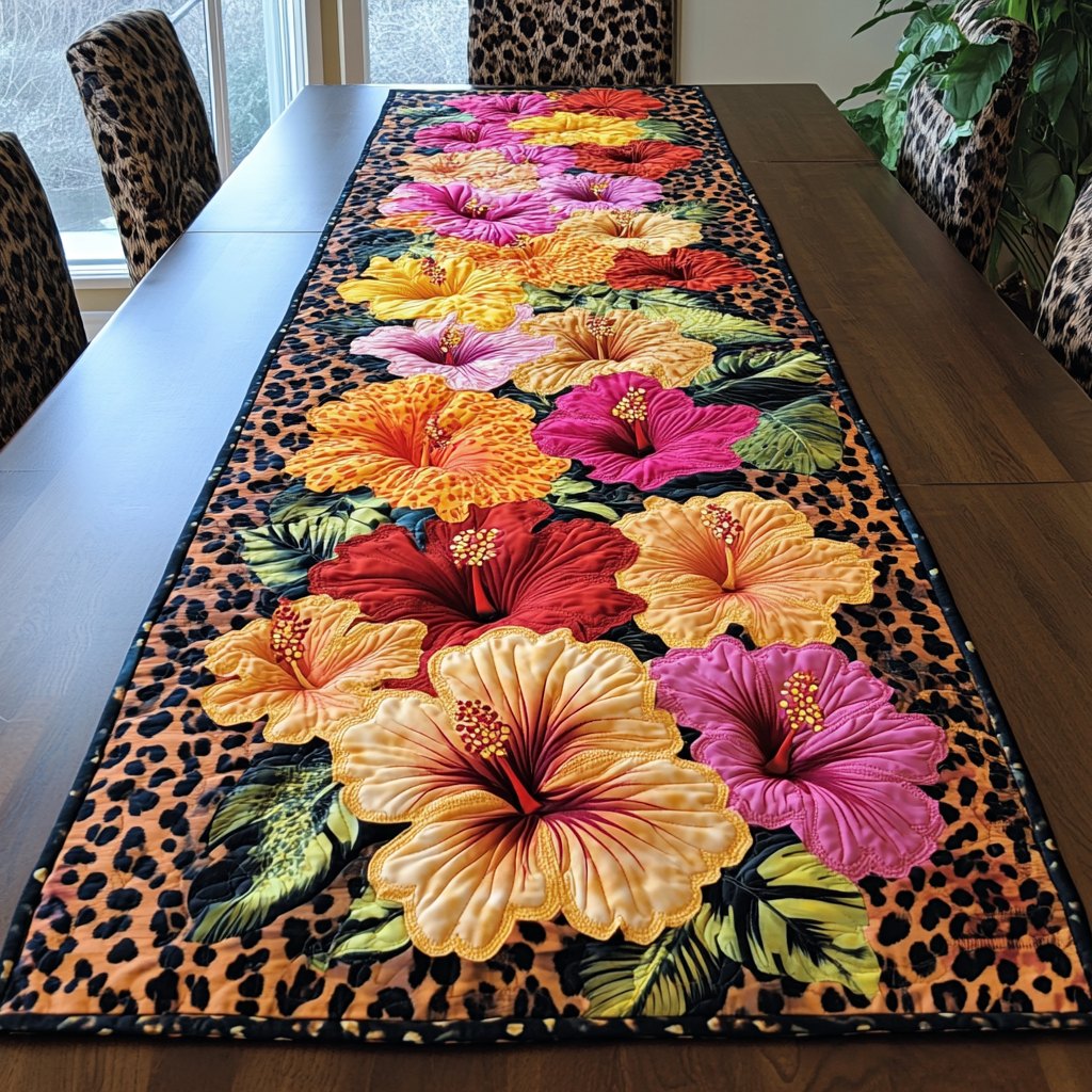 Hibiscus Bliss Table Runner