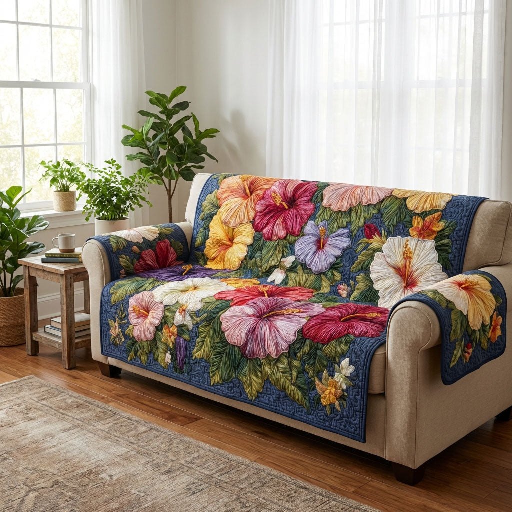 Hibiscus Haze Sofa Cover