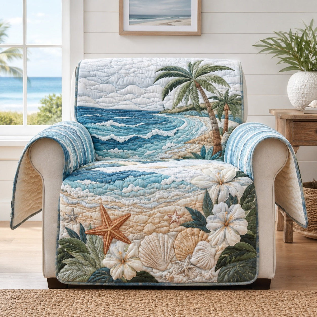 Hibiscus Island Breeze Sofa Cover