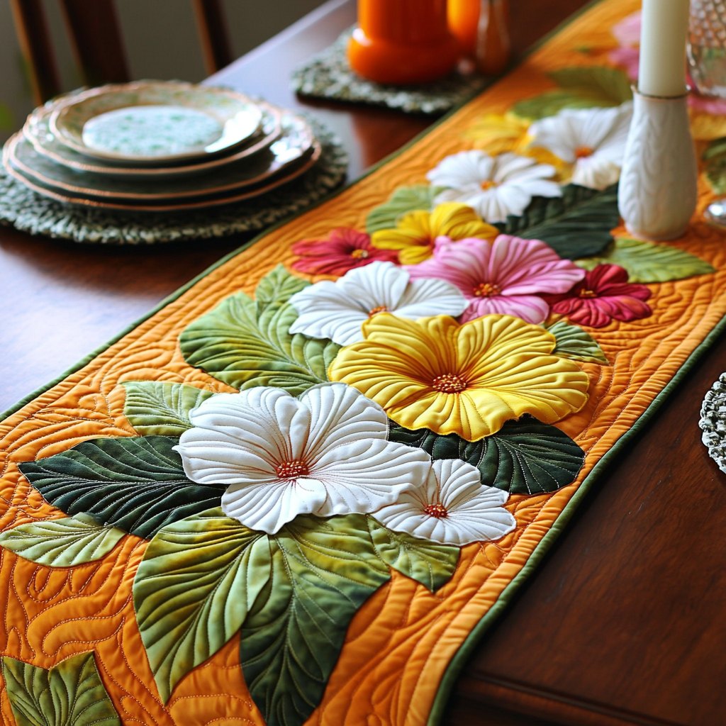 Hibiscus Island Table Runner