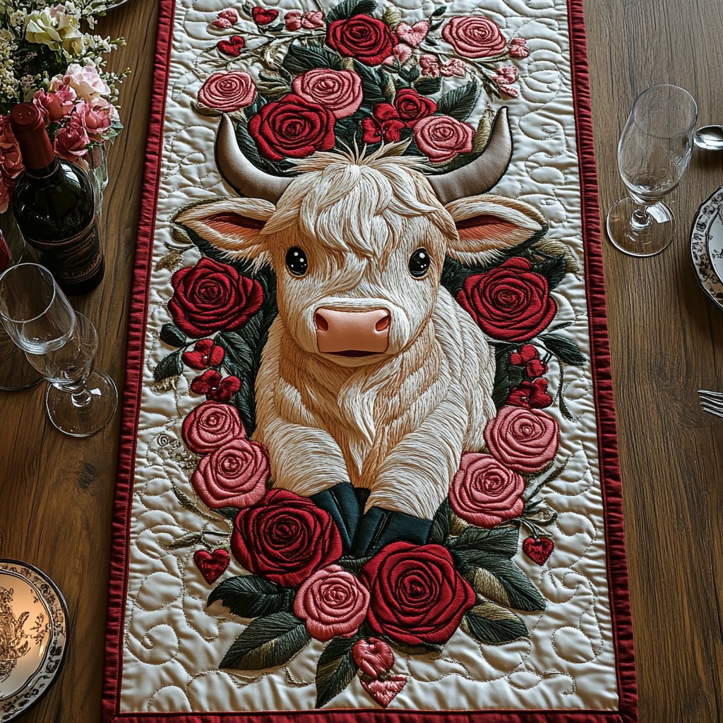 Highland Cow Bliss Table Runner