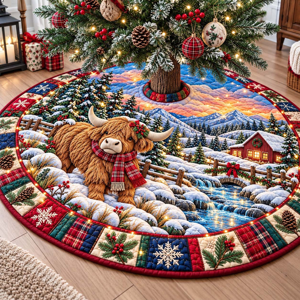 Highland Mountain Christmas Tree Skirt