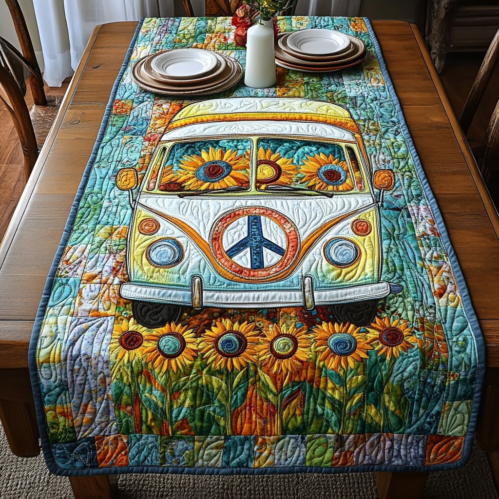 Hippie Sunflower Journey Table Runner