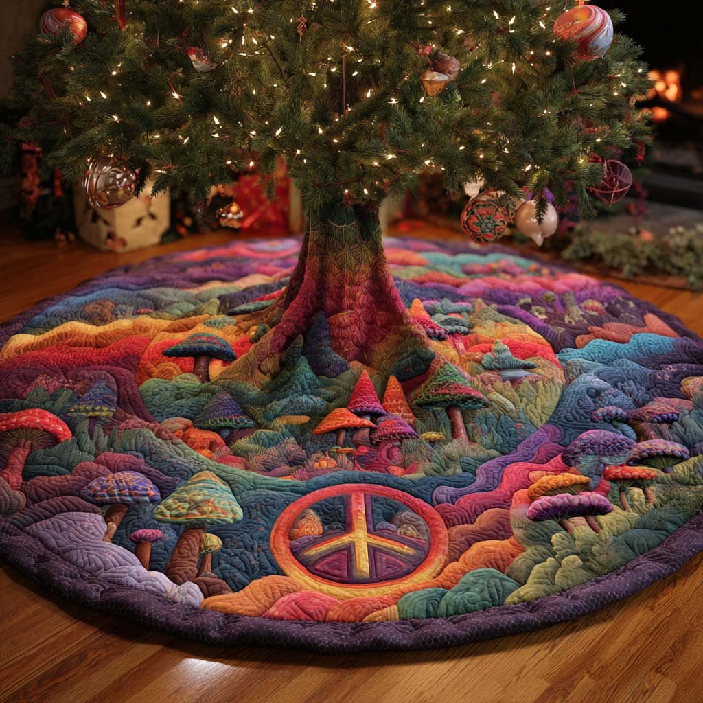 Hippie Wonderland Christmas Tree Skirt