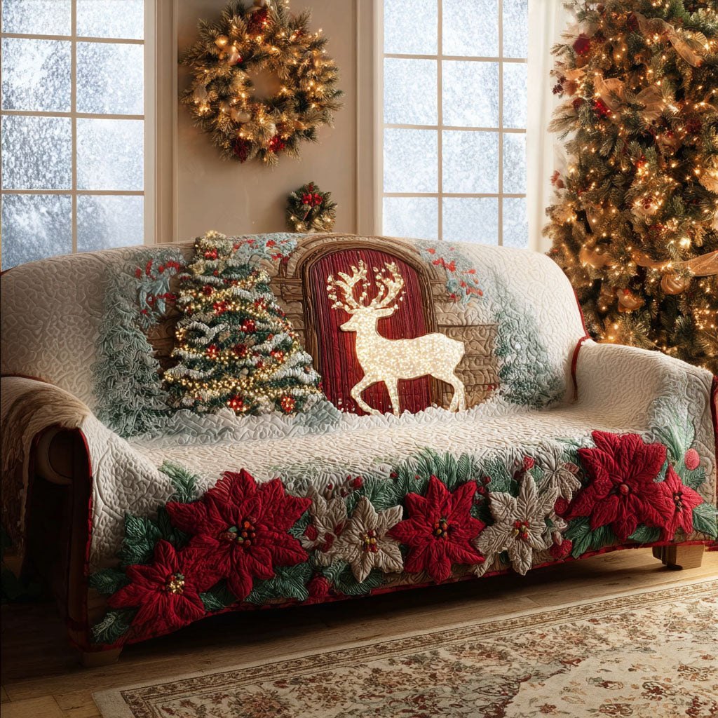 Holiday Antlers Sofa Cover