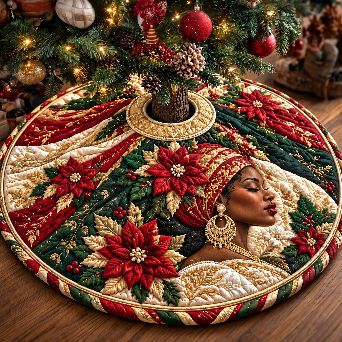 Holiday Beauty Christmas Tree Skirt