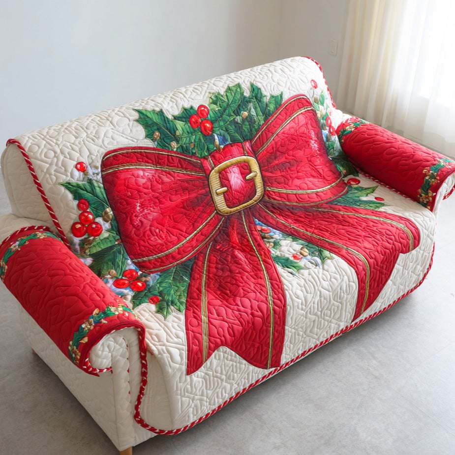 Holiday Bow Delight Sofa Cover