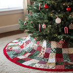 Christmas Patch Squares Quilt Christmas Tree Skirt