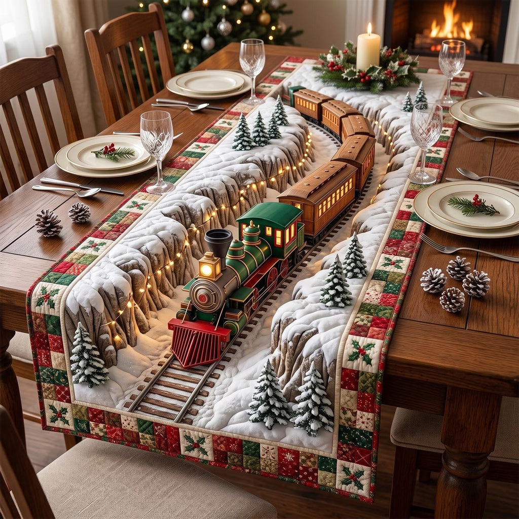 Green Engine Pine Pass Table Runner