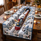 Blue Frost Holiday Express Table Runner
