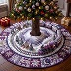 Lavender Moon Train Express Christmas Tree Skirt