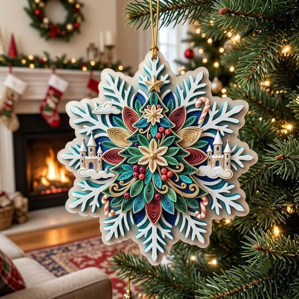 Holiday Fantasy Garden Christmas Ornament