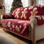 Holiday Gingerbread Man Sofa Cover