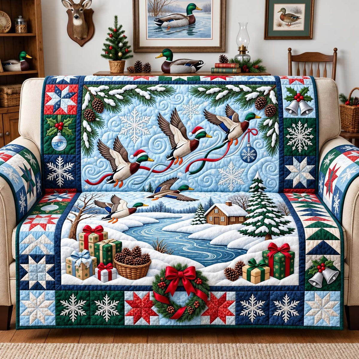 Holiday Mallard Flight Sofa Cover