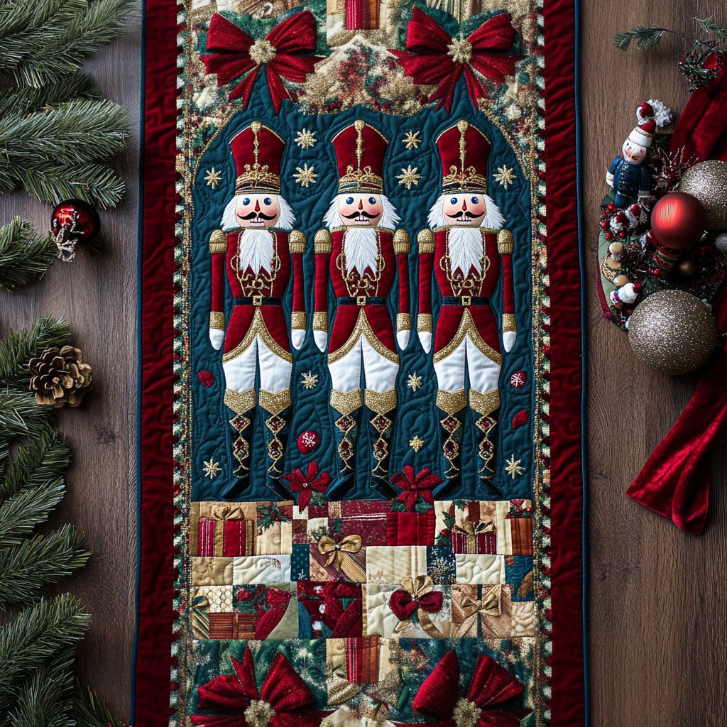 Holiday Nutcracker Charm Table Runner