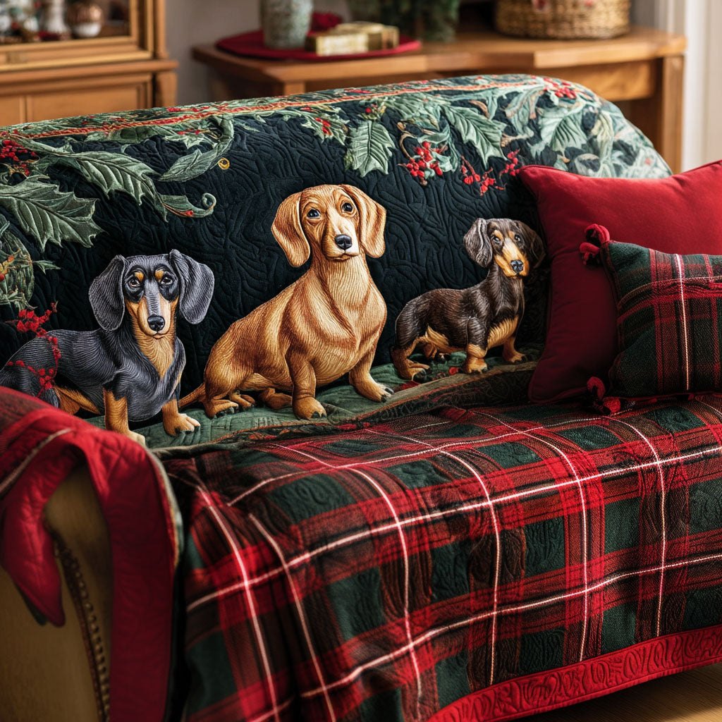 Holiday Pup Charm Sofa Cover