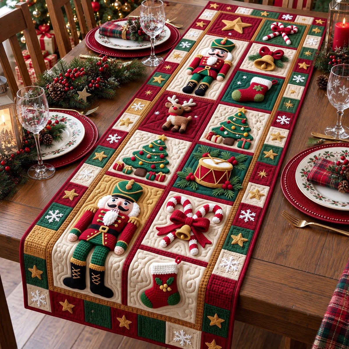 Holiday Toyland Patch Table Runner