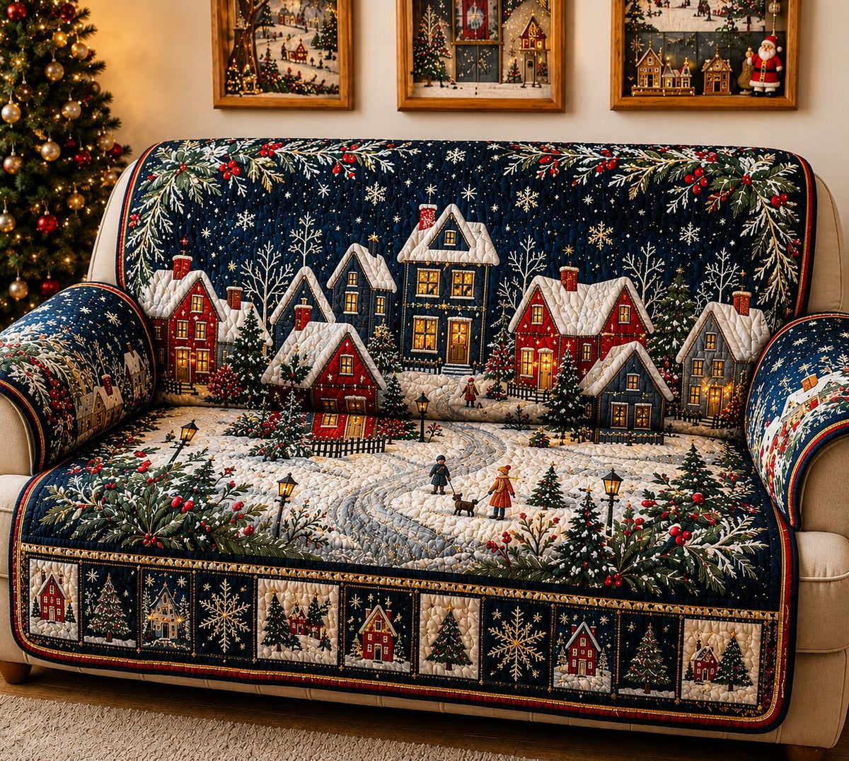 Holiday Village Sofa Cover