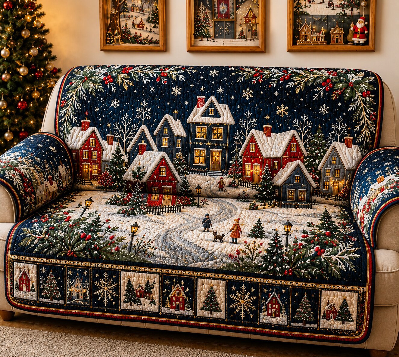Holiday Village Sofa Cover