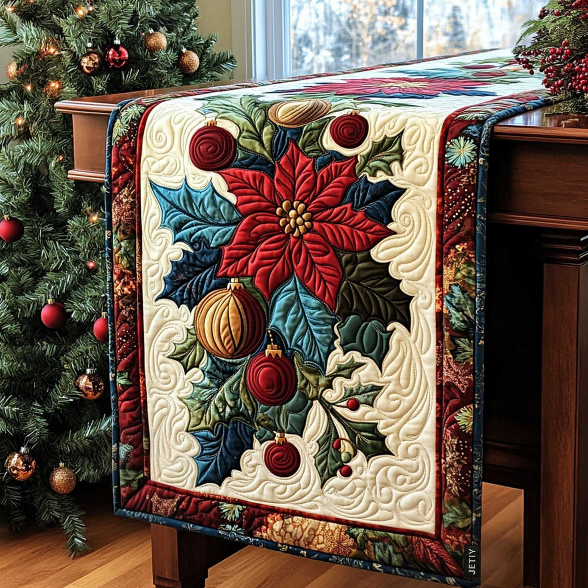 Holly Jolly Charm Table Runner