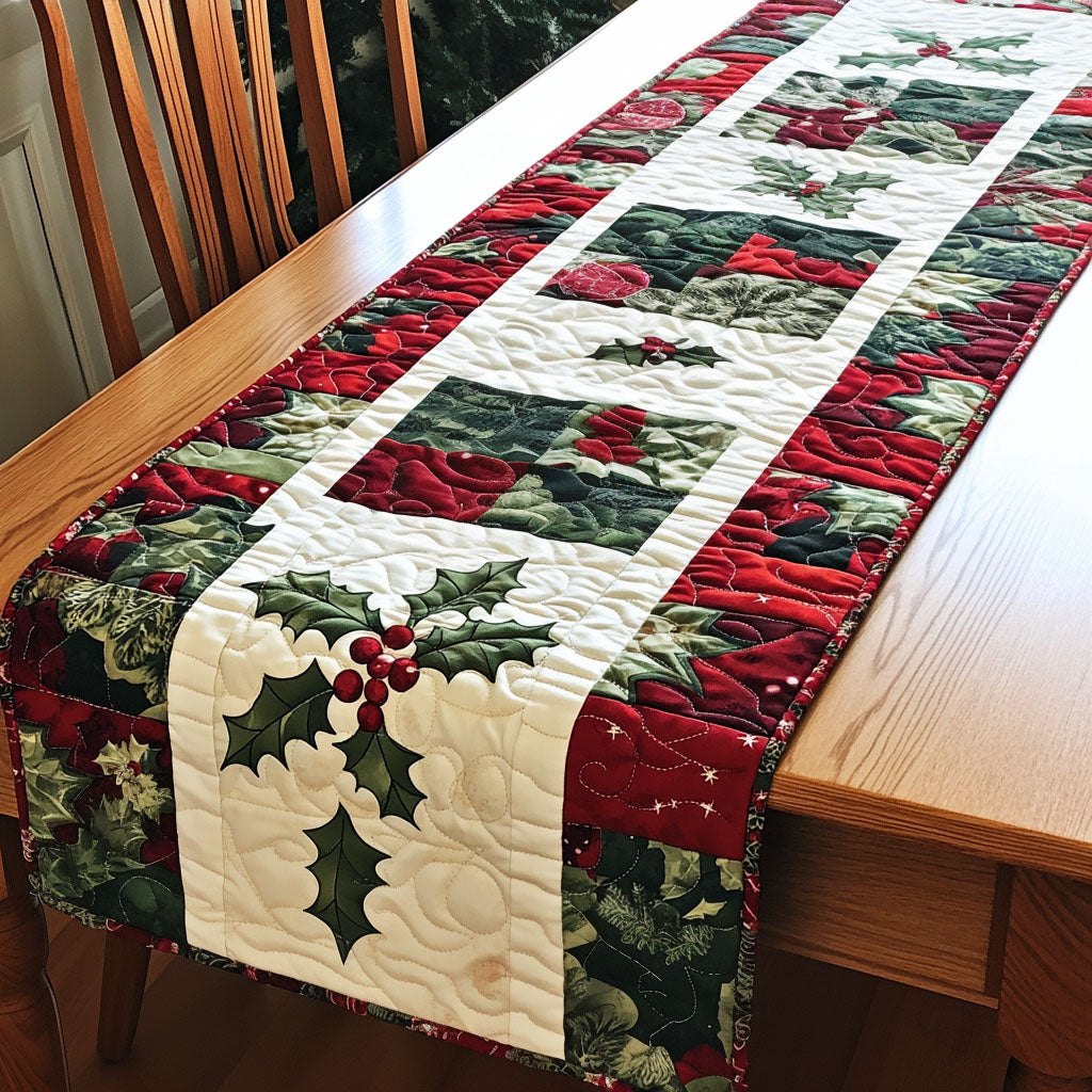 Holly Sleigh Ride Table Runner