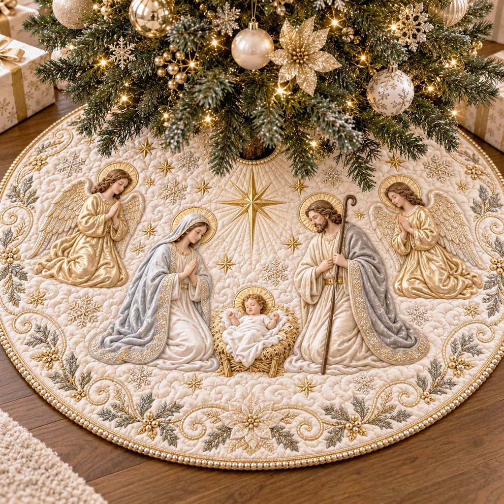 Holy Night Christmas Tree Skirt