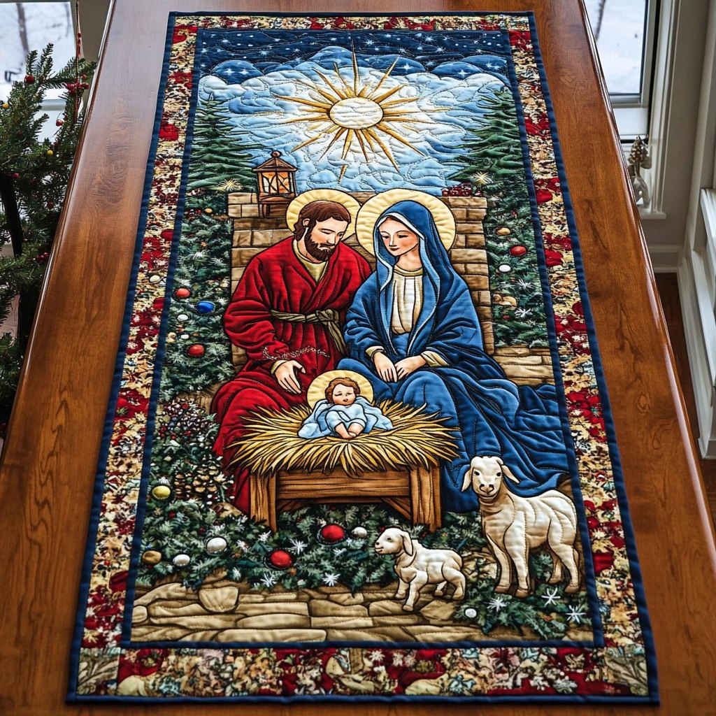Holy Star of Bethlehem Table Runner