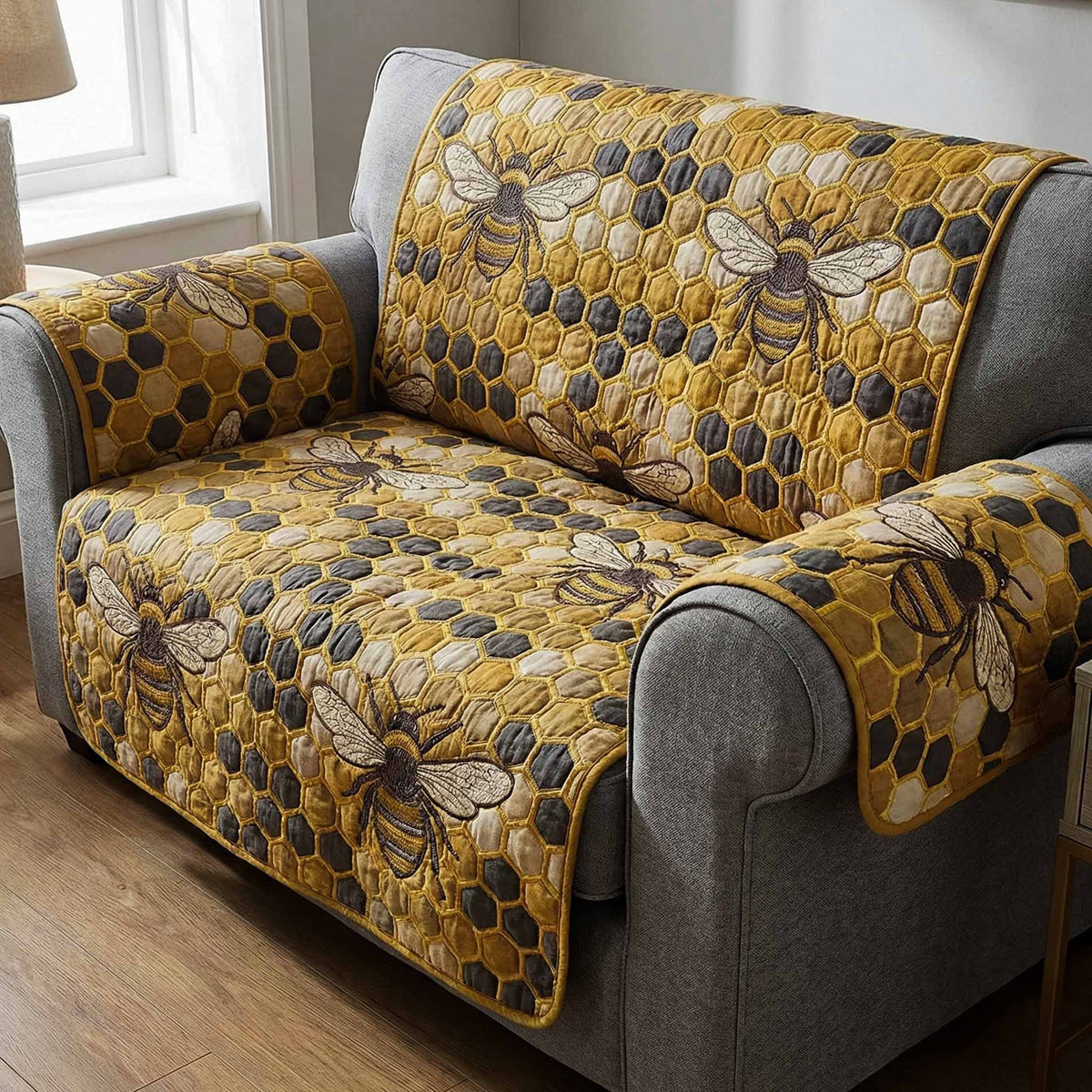 Honey Hive Sofa Cover