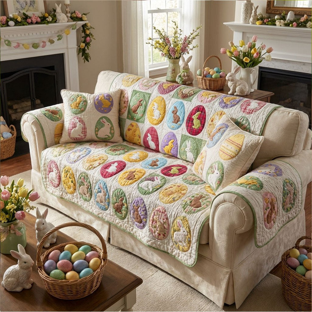 Hop Into Bloom Sofa Cover
