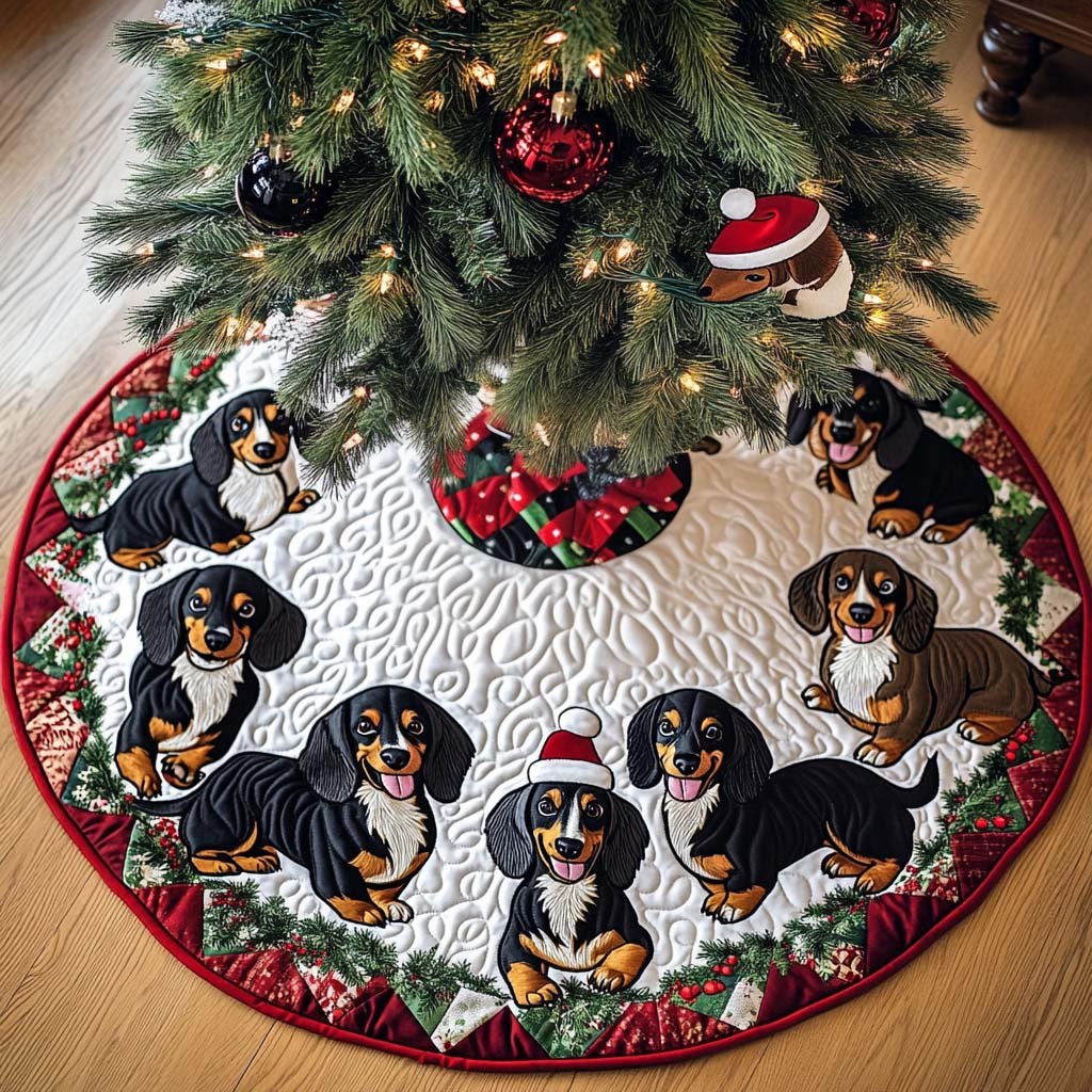Hot Dog Harmony Christmas Tree Skirt