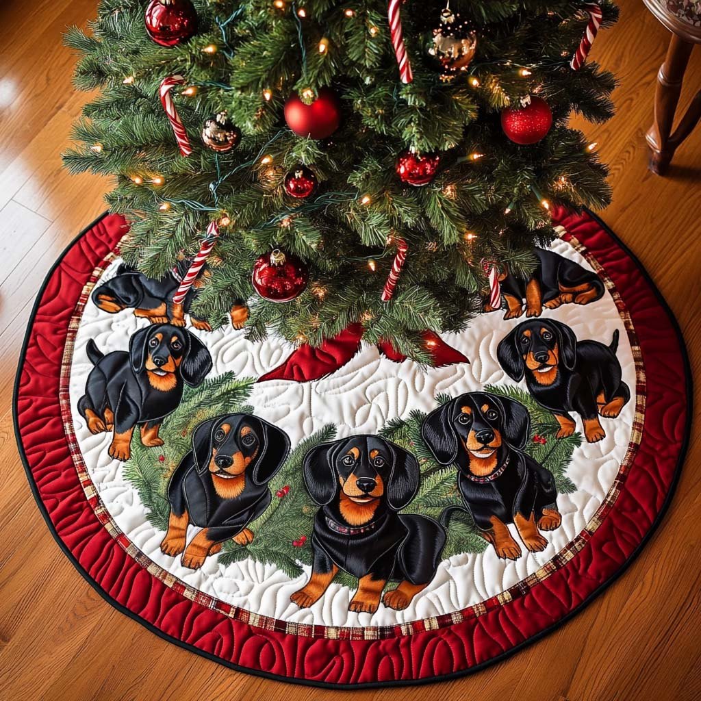 Hotdog Harmony Christmas Tree Skirt
