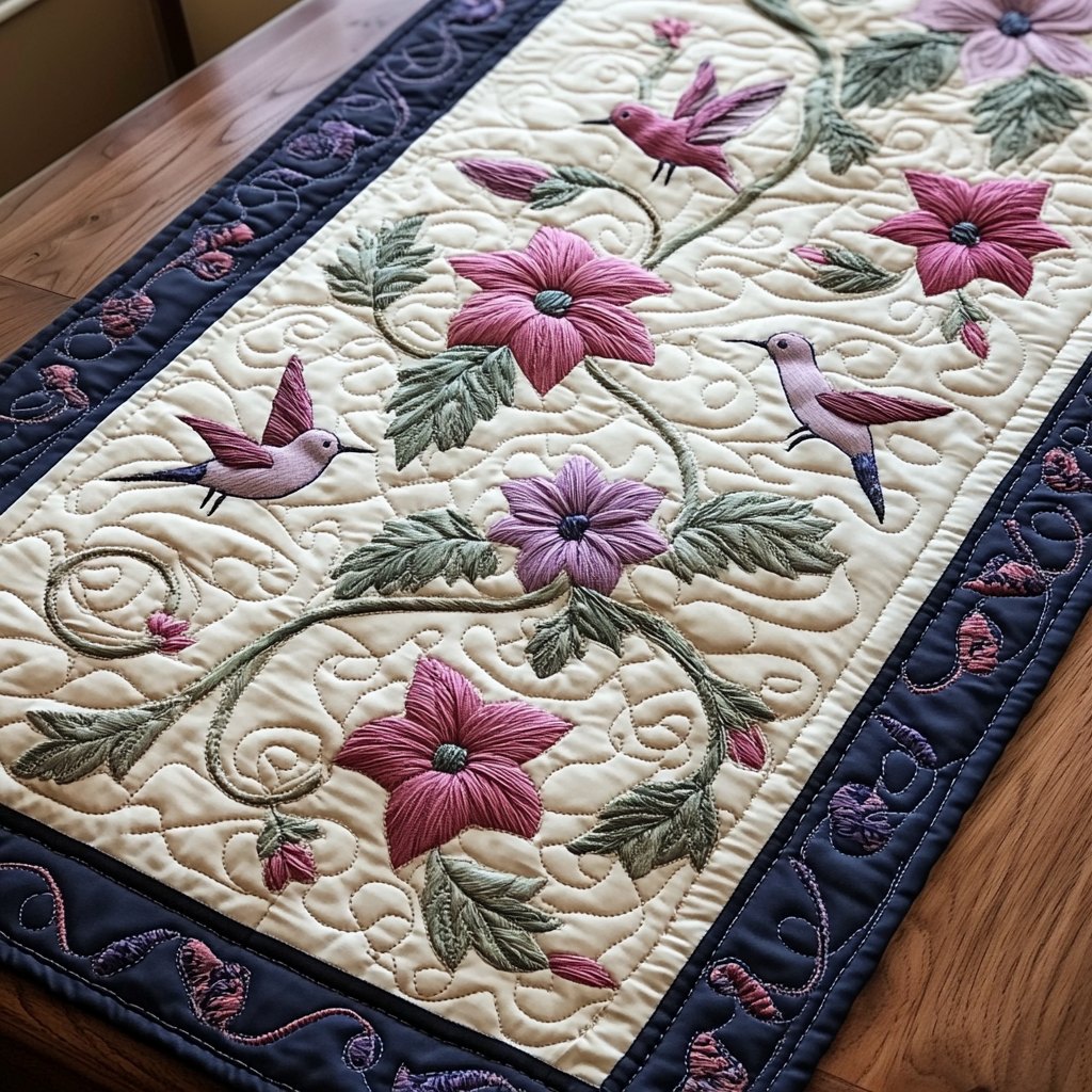 Hummingbird Ballet Table Runner