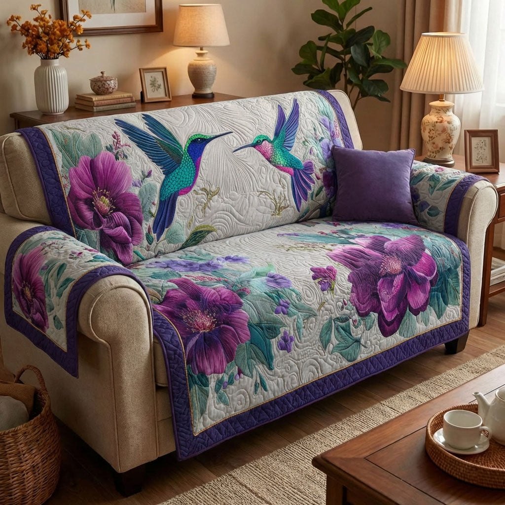 Hummingbird Garden Sofa Cover