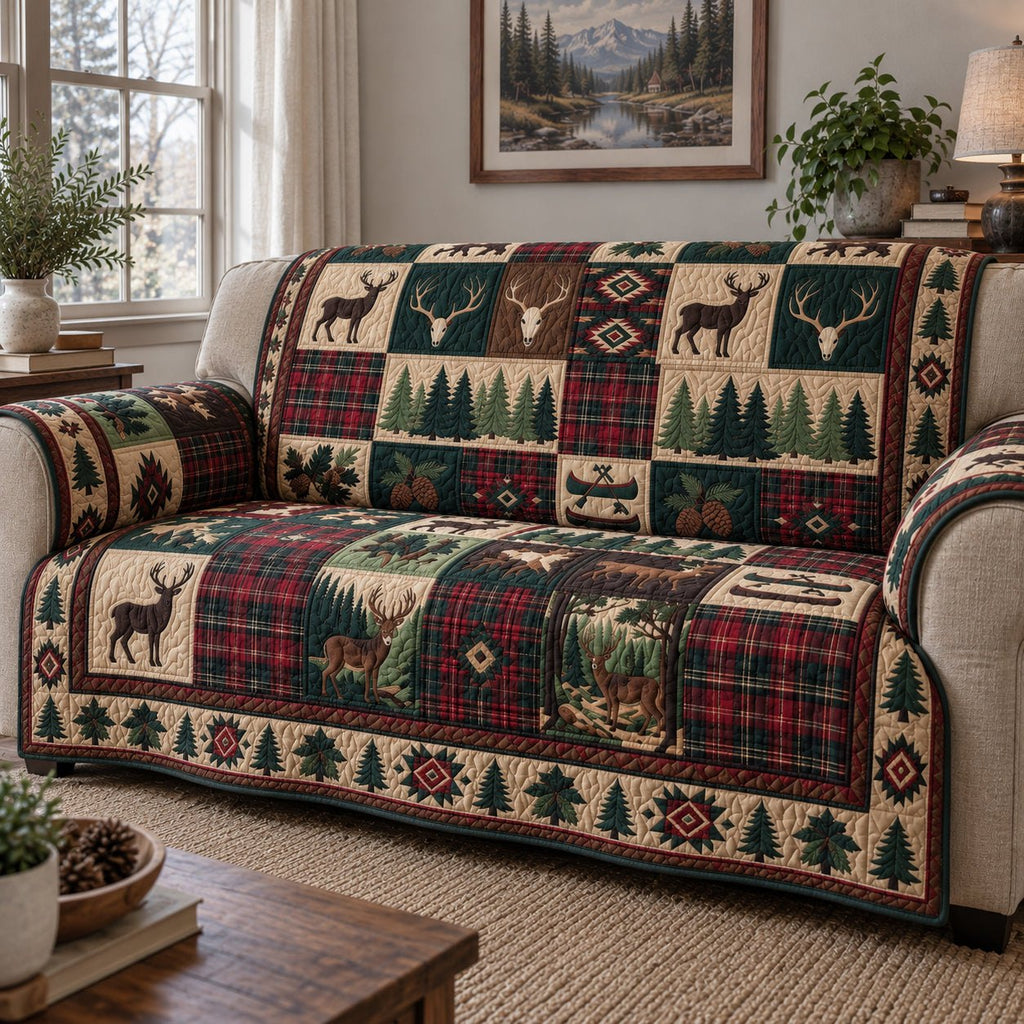 Hunting Patchwork Sofa Cover