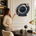 Satellite Custom Name Wall Clock — personalized with a custom name