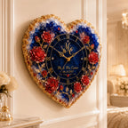 Personalized Heart Wall Clock with a custom name set into the design